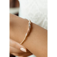 Semiz Kuyumculuk 14 Ayar Altın Dorica Toplu Sarmal Minimal Bileklik