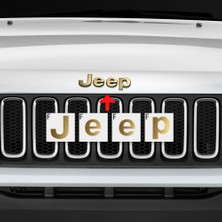 Ipg Jeep Renegade 2015 - 2020 Ön ve Arka Jeep Amblem Sticker ( Metallik Altın )