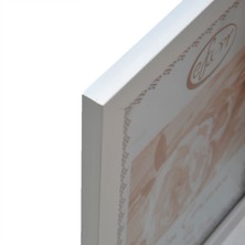 MİXEFOR  A4 Çerçeve-Renk BEYAZ -Arka Yüzey 3mm Mdf- Ön yüzey Kırılmaz  parlama yapmayan Antireflektif