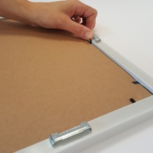 MİXEFOR  A4 Çerçeve-Renk BEYAZ -Arka Yüzey 3mm Mdf- Ön yüzey Kırılmaz  parlama yapmayan Antireflektif