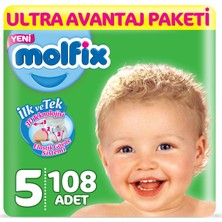 Molfix Bebek Bezi 5 Beden Junior Ultra Avantaj Paketi 108 adet