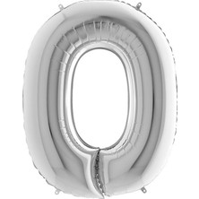 Kikajoy O Harf Gümüş Folyo Balon 102 cm