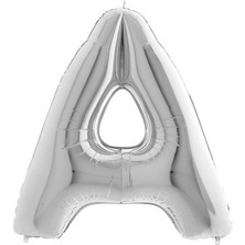 Kikajoy A Harf Gümüş Folyo Balon 102 cm