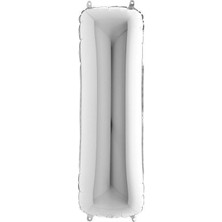 Kikajoy I Harf Gümüş Folyo Balon 102 cm