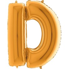 Kikajoy D Harf Altın Folyo Balon 102 cm