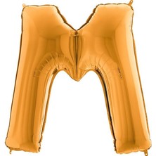 Kikajoy M Harf Altın Folyo Balon 102 cm