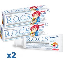 Rocs Kids Diş Macunu Meyve Florürsüz 45 gr x 2 Adet