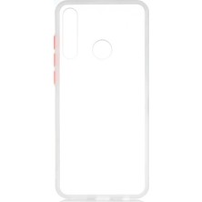 CoverZone Huawei Y6P Kenarları Renkli Silikon Kılıf Şeffaf