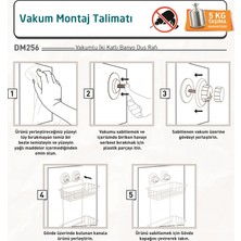 Tekno-tel Vakumlu 2 Katlı Banyo Rafı Şampuanlık Banyo Düzenleyici Mat Siyah DM256
