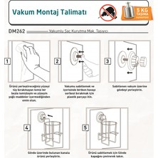 Tekno-tel Vakumlu Fön Tutucu Fön Askısı Mat Siyah DM262