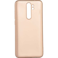 noktaks - Xiaomi Redmi Note 8 Pro - Kılıf Mat Soft Premier Silikon Kapak - Gold