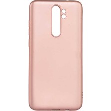 noktaks - Xiaomi Redmi Note 8 Pro - Kılıf Mat Soft Premier Silikon Kapak - Rose Gold