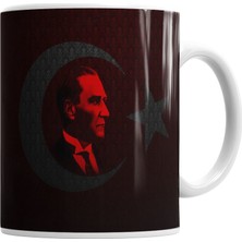 Baskı Dükkanı Atatürk imzalı(1) Kupa Bardak Porselen