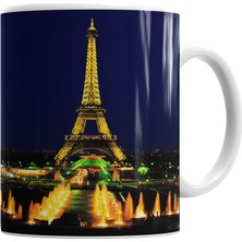 Baskı Dükkanı Eyfel Kulesi Kupa Bardak Porselen