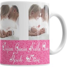 Baskı Dükkanı Kişiye Özel Aşkına Sevgiline Seni Seviyorum Kupa Bardak Porselen