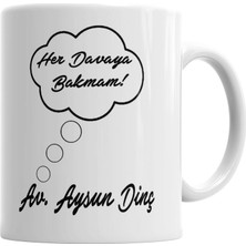 Baskı Dükkanı Kişiye Özel Avukat Kupa Bardak Porselen