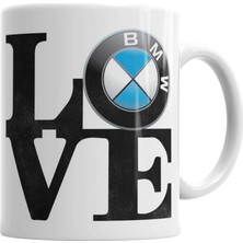 Baskı Dükkanı Love Bmw Aşk Bmw Kupa Bardak Porselen