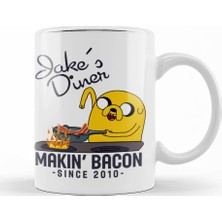 Baskı Dükkanı Adventure Time Bacon  Pancakes Kupa Bardak Porselen