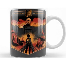 Baskı Dükkanı Attack On Titan For the Glory of Humanity Kupa Bardak Porselen