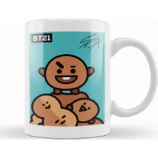 Baskı Dükkanı Bt21 Shooky Bts Kupa Bardak Porselen