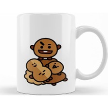 Baskı Dükkanı Bts Love Yourself BT21 Shooky Bts Kupa Bardak Porselen