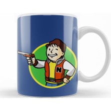 Baskı Dükkanı Fallout Fan Boy Kupa Bardak Porselen