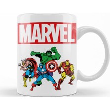 Baskı Dükkanı Marvel Avengers Kupa Bardak Porselen