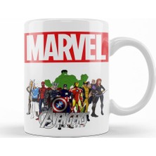 Baskı Dükkanı Marvel Avengers   Kupa Bardak Porselen