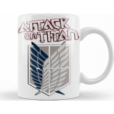Baskı Dükkanı Attack On  Titan Kupa Bardak Porselen