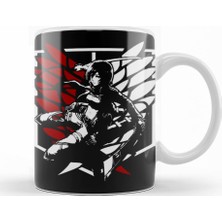 Baskı Dükkanı Attack On Titan Mıkasa Ato Kupa Bardak Porselen