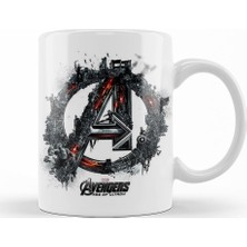 Baskı Dükkanı Avengers Flowers Marvel Kupa Bardak Porselen