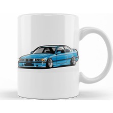 Baskı Dükkanı Bmw Stanced Out E36 Kupa Bardak Porselen