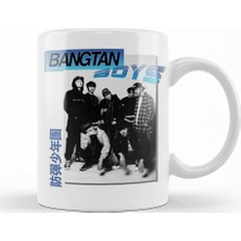 Baskı Dükkanı Bts Bangtan Boys 90's Vintage Kupa Bardak Porselen