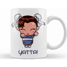 Baskı Dükkanı Chunli Baby Chun Li Yatta Kupa Bardak Porselen