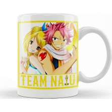 Baskı Dükkanı Fairy Tail Team NaLu Natsu Lucy Kupa Bardak Porselen