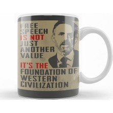 Baskı Dükkanı Free Speech Famous Quote Jordan Peterson Kupa Bardak Porselen