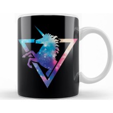 Baskı Dükkanı Galaxy Unicorn Kupa Bardak Porselen