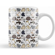 Baskı Dükkanı Kediler Cats Cats Cats Graphic Kupa Bardak Porselen