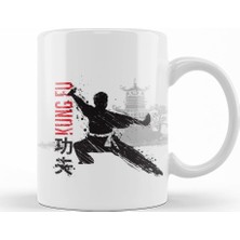Baskı Dükkanı Kung Fu Kupa Bardak Porselen