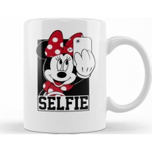Baskı Dükkanı Miki Mouse Minnie Tirando Selfie Kupa Bardak Porselen