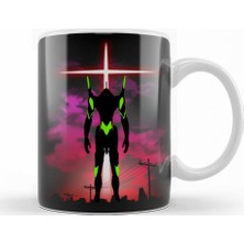Baskı Dükkanı Neon Genesis Evangelion Eva Angel Kupa Bardak Porselen
