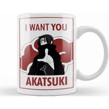 Baskı Dükkanı Recruta Akatsuki Naruto Kupa Bardak Porselen