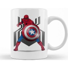Baskı Dükkanı Spider Man Captain Underoos Kupa Bardak Porselen