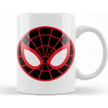 Baskı Dükkanı Spider Man Spider Face Kupa Bardak Porselen