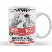 Baskı Dükkanı Street Fighter The Street Fight Kupa Bardak Porselen