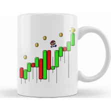 Baskı Dükkanı Super Crypto World Süper Mario Kupa Bardak Porselen