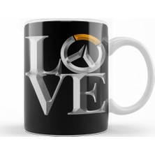 Baskı Dükkanı Symmetra Over Love Kupa Bardak Porselen