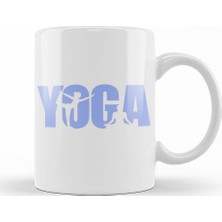Baskı Dükkanı Yoga Logo Kupa Bardak Porselen