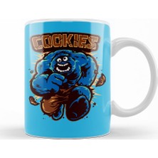 Baskı Dükkanı Cookie Monster Kurabiye Canavarı Hulk Kupa Bardak Porselen
