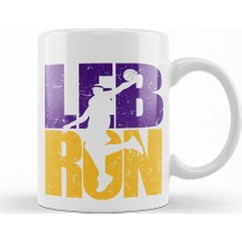 Baskı Dükkanı Lebron James Lakers Colors Kupa Bardak Porselen